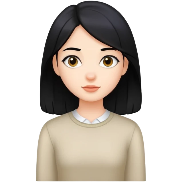 Smart black hair girl  emoji