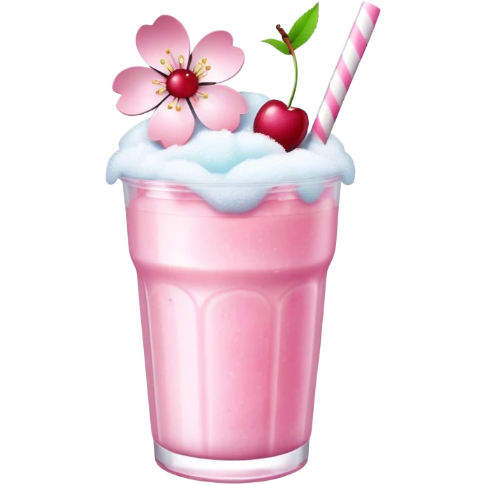 Pastel pink Cherry Blossom Sakura Slushie  emoji