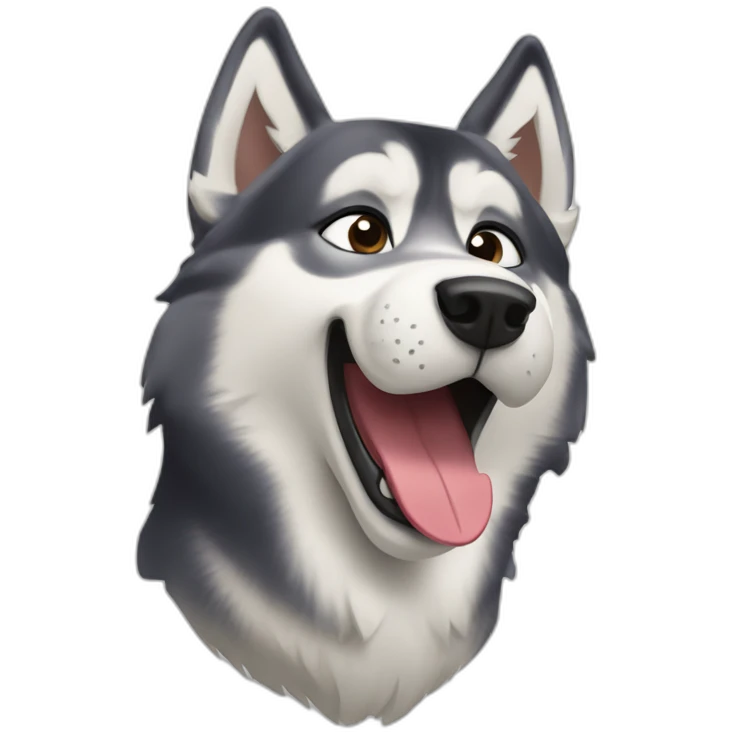 Husky qui boit une biere emoji