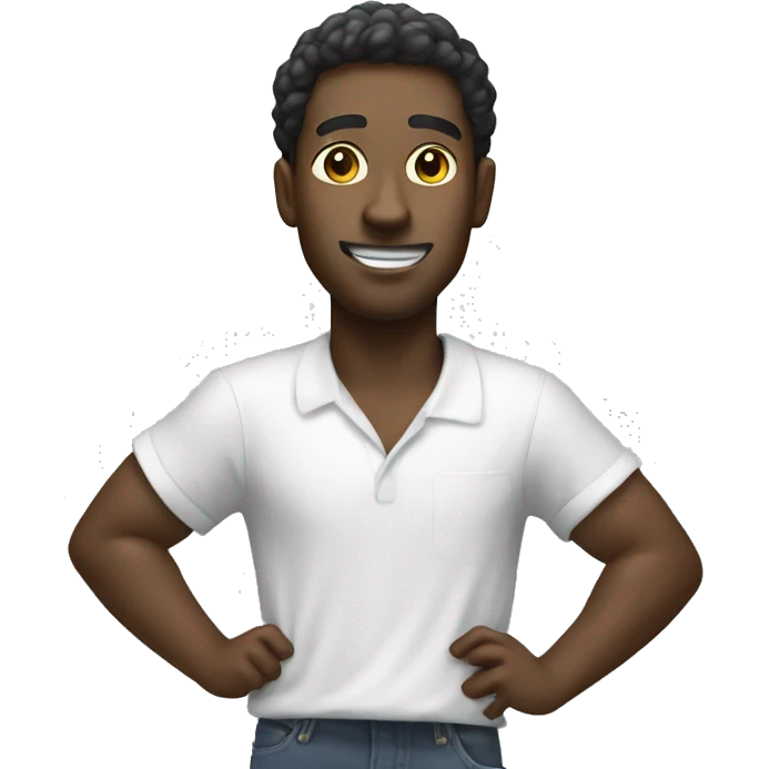 Black guy standing on soap box emoji