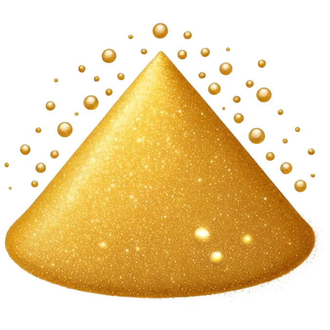  fine, tiny glitter dust, sparkling brightly like magical dust. Small particles, glossy, smooth, soft shadows, white background.

 emoji