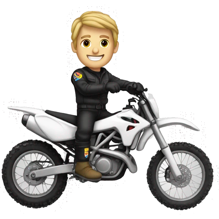 White guy dirt bike best friend  emoji