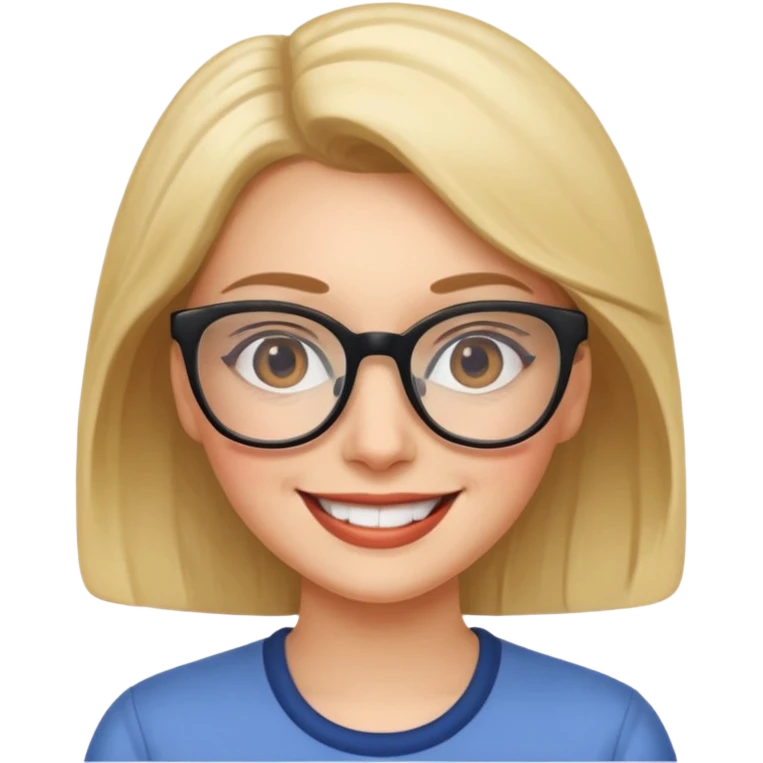 👩 with specs emoji
