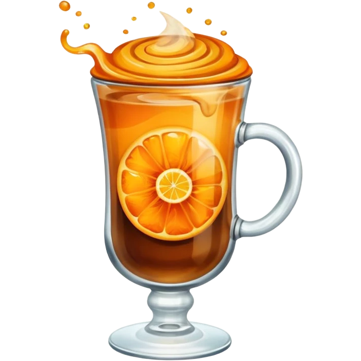 Orange coffee glass emoji