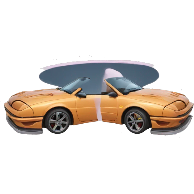 Two cars drifting side by side emoji