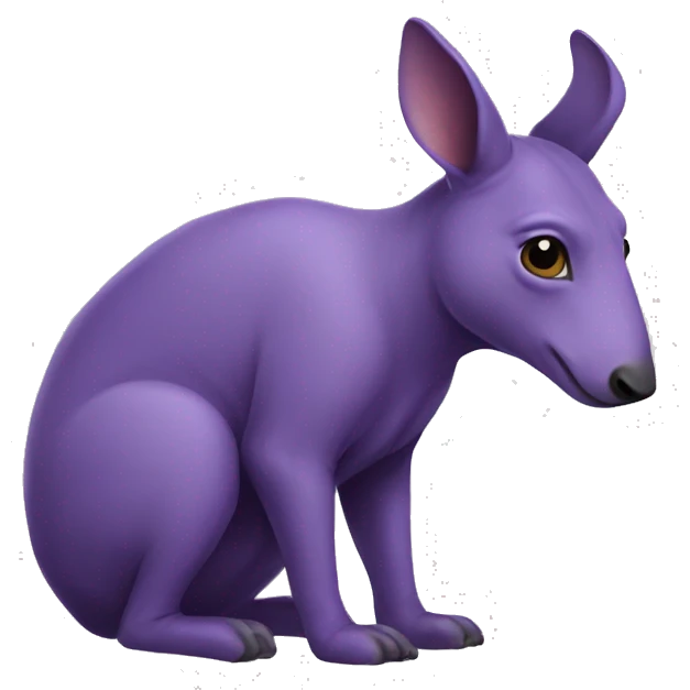 purple Aardvark caled anika emoji
