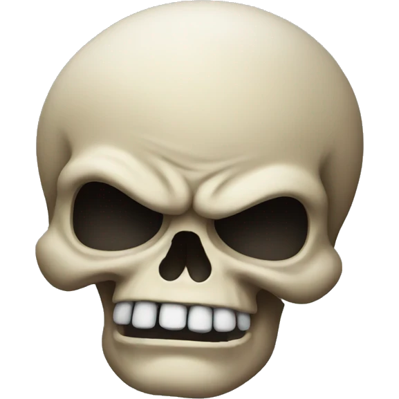 Angry skull emoji