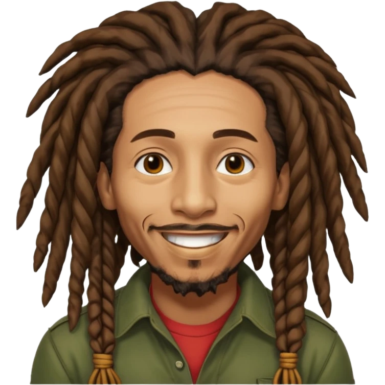 Bob Marley version cartoon emoji