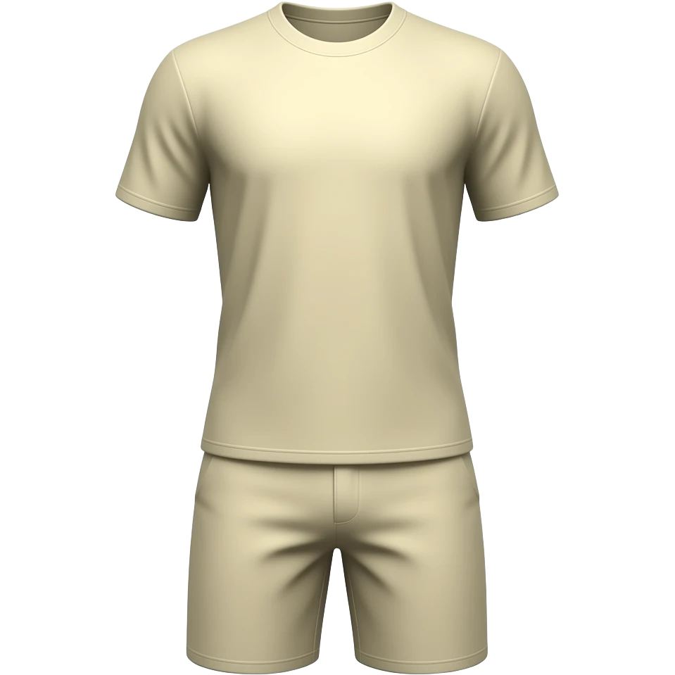 gym shirt and shorts beige emoji