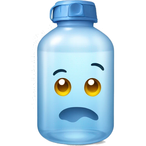 Water bottle with graghics emoji