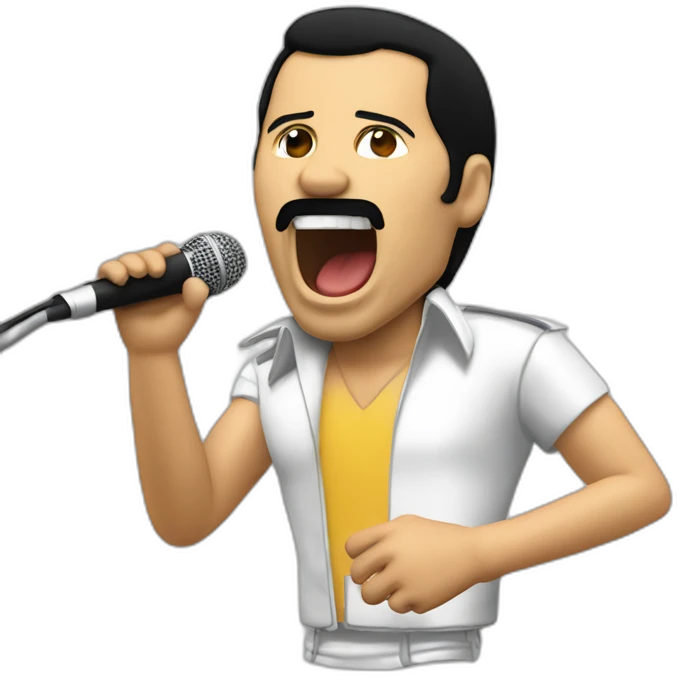 Freddie Mercury singing emoji