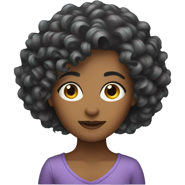 Woman hair curly  emoji