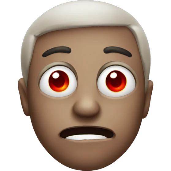 emoji with red eyes emoji