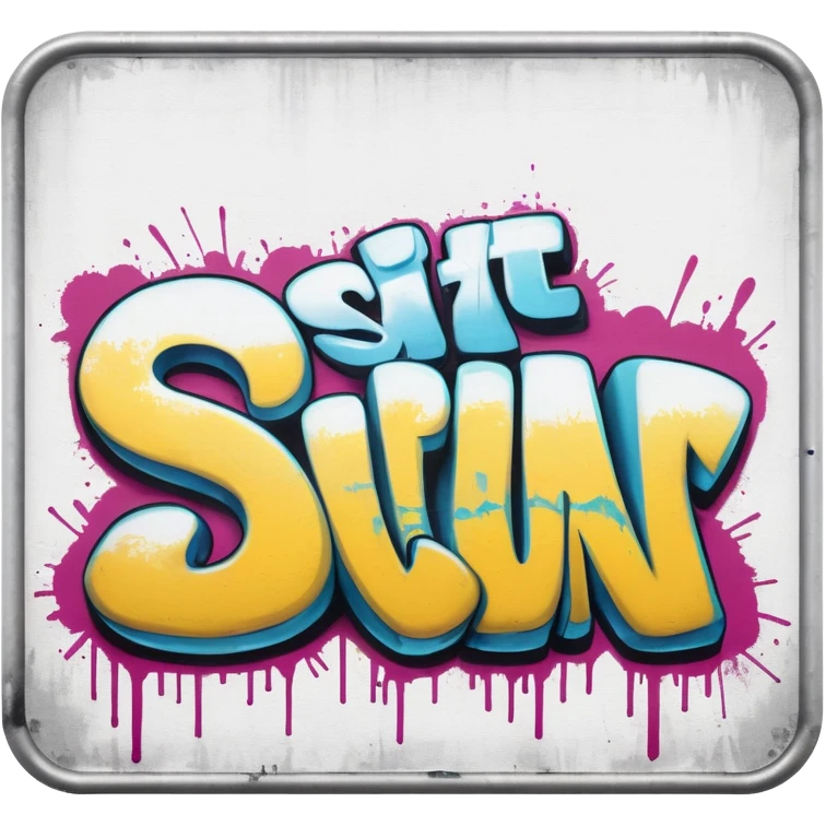 graffiti of the words sit down  emoji