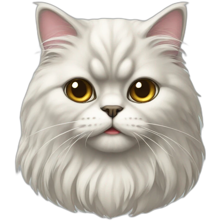 Persian cat wearing mempu emoji