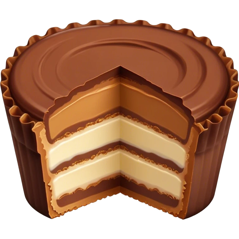 Peanut butter cup with a bite in it emoji