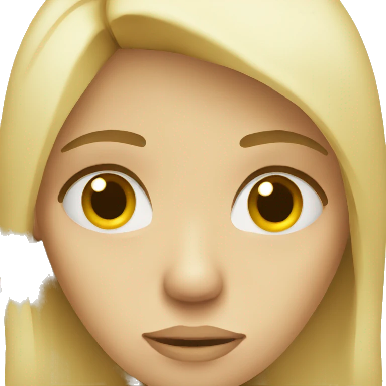 sad blond woman emoji