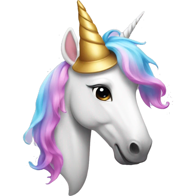 unicorn with hat emoji