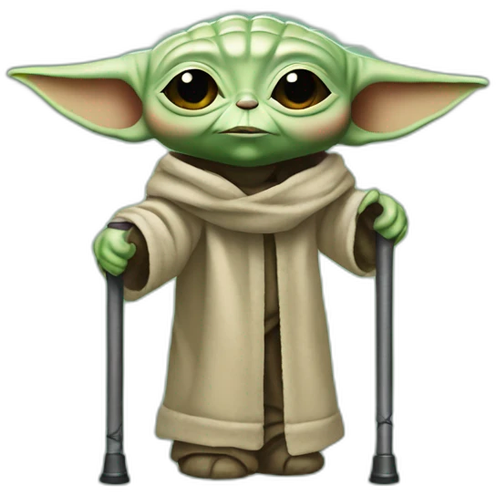 Baby Yoda Smith crutches emoji