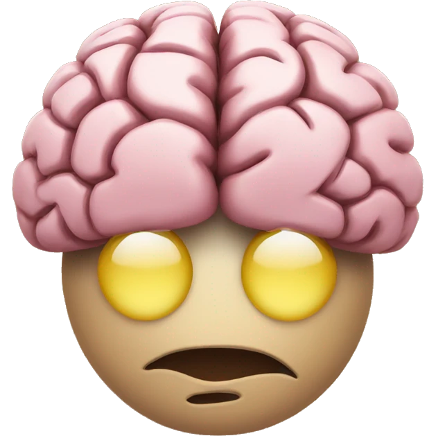 Smiley with brain  emoji