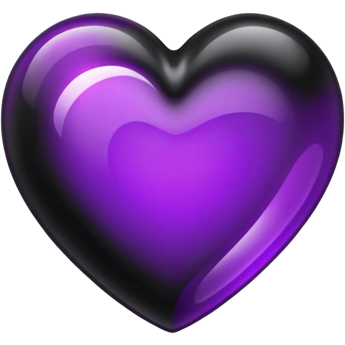 Black heart with purple inside  emoji