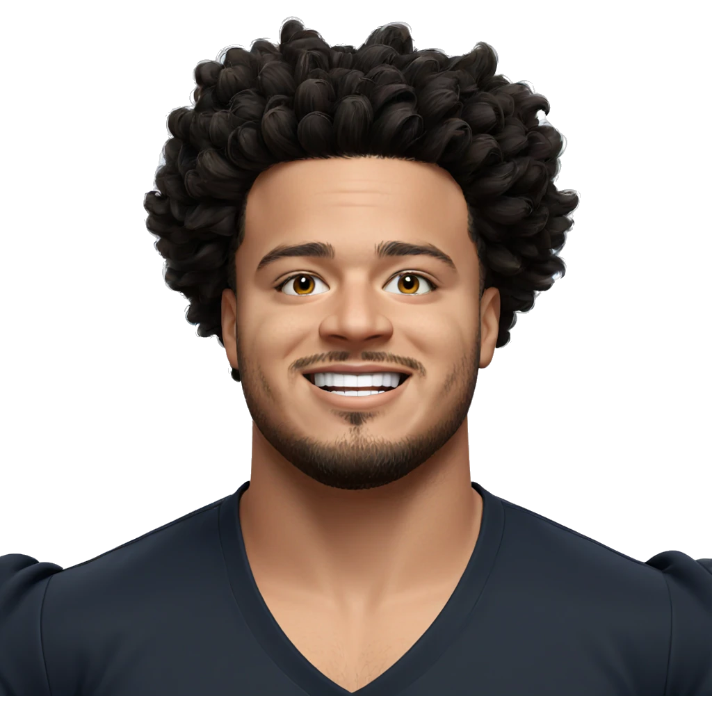 smiling boy with beard emoji