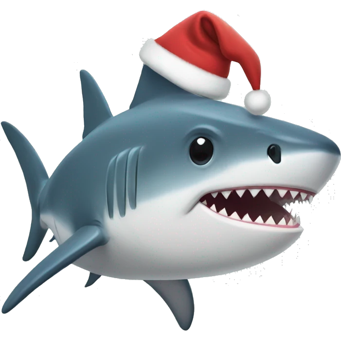 Christmas shark emoji