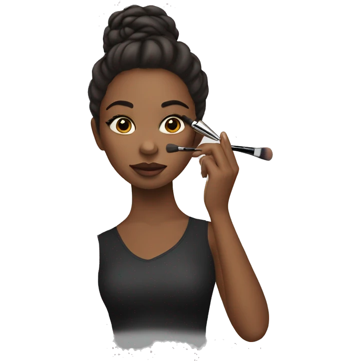 Girl doing makeup  emoji