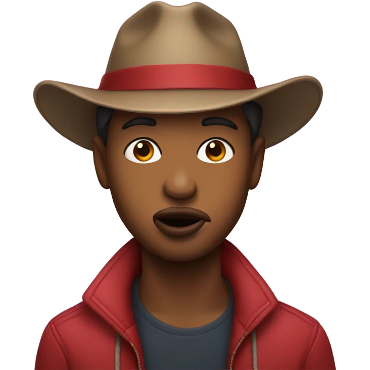 biting lower lip with hat backwards emoji
