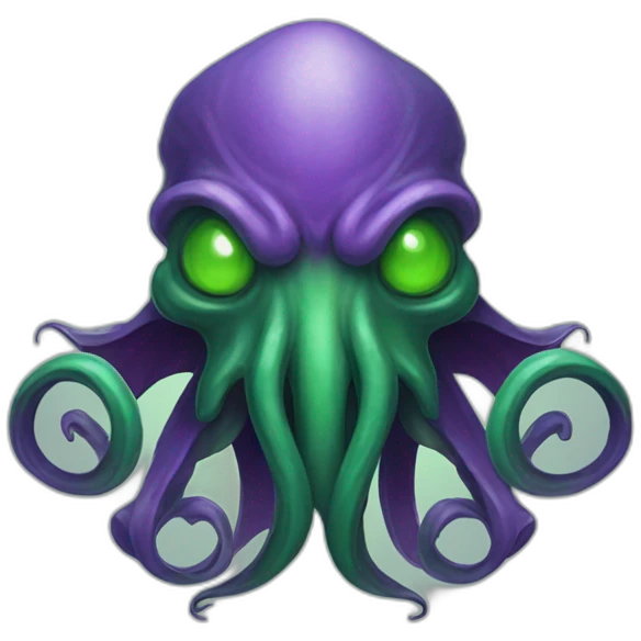 green/purple cthulhu emoji