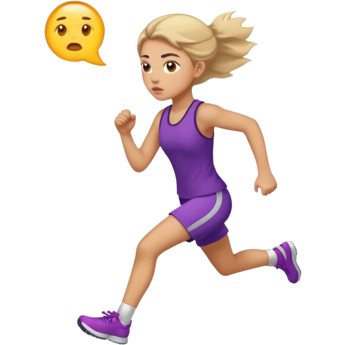 Girl running through my thoughts emoji