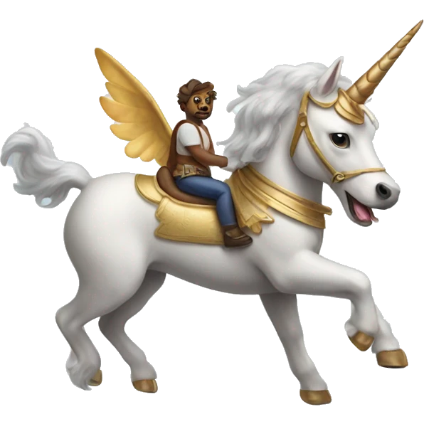 dog riding a unicorn emoji