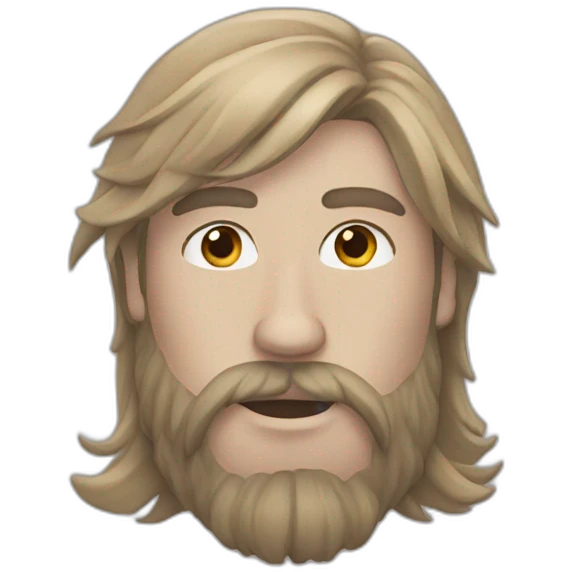 Beard  long hair emoji
