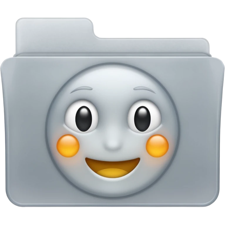 A **minimal emoji-style icon** of a frosted light-gray plastic folder, rectangular with **rounded corner*, **elastic string closure with a circular button** at the center, slightly translucent surface, clean flat front, subtle soft shading, a
 emoji