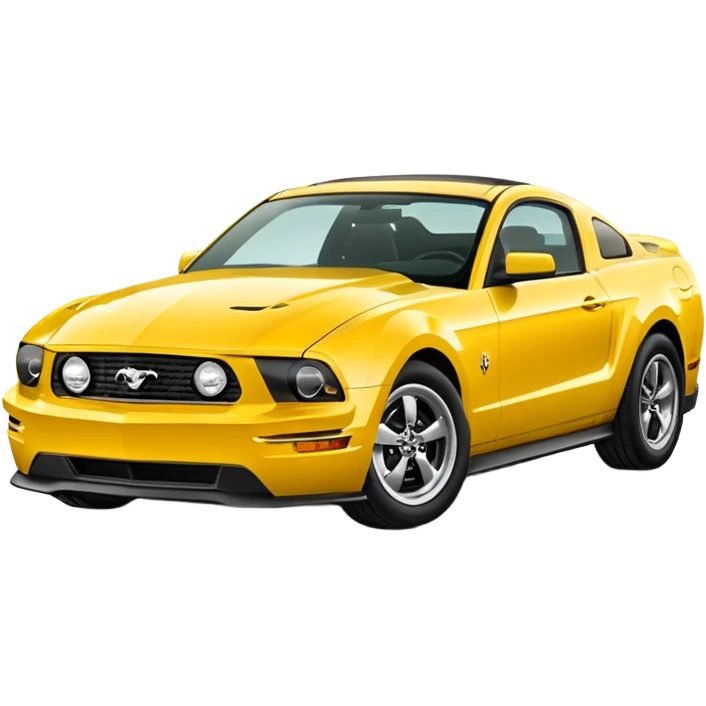Create a mustang 309emoji in yellow colour  emoji