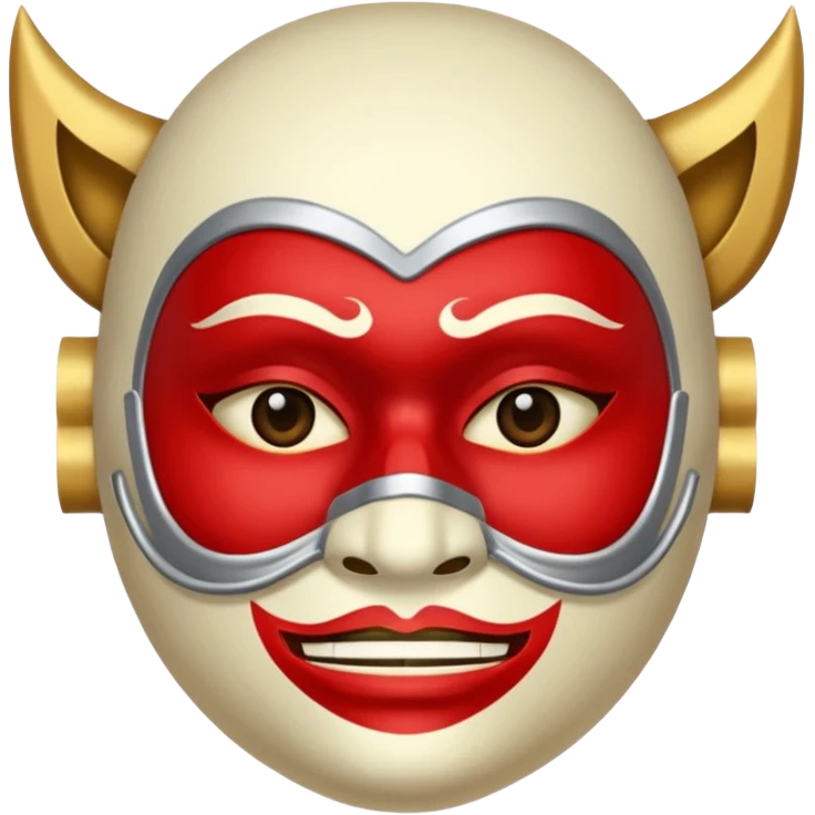 A person wearing a kochi mask emoji