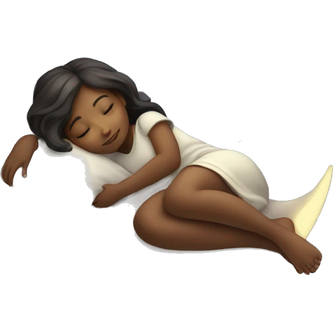 girl sleep in the moon emoji
