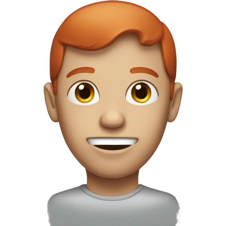 Red headed annoying dummy emoji