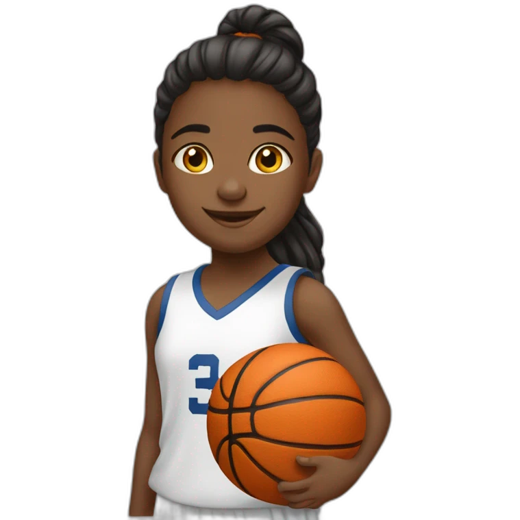 Niña 13 jugando al baloncesto emoji