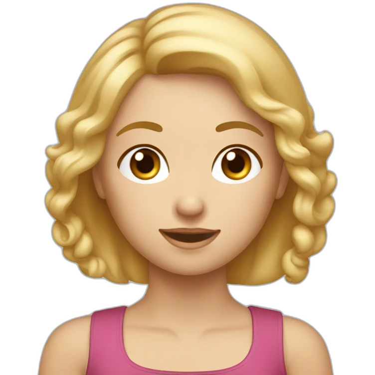 Zwei Mädchen, eine mit blonden Haaren und Handy und die andere mit braunen Haaren und Laptop emoji