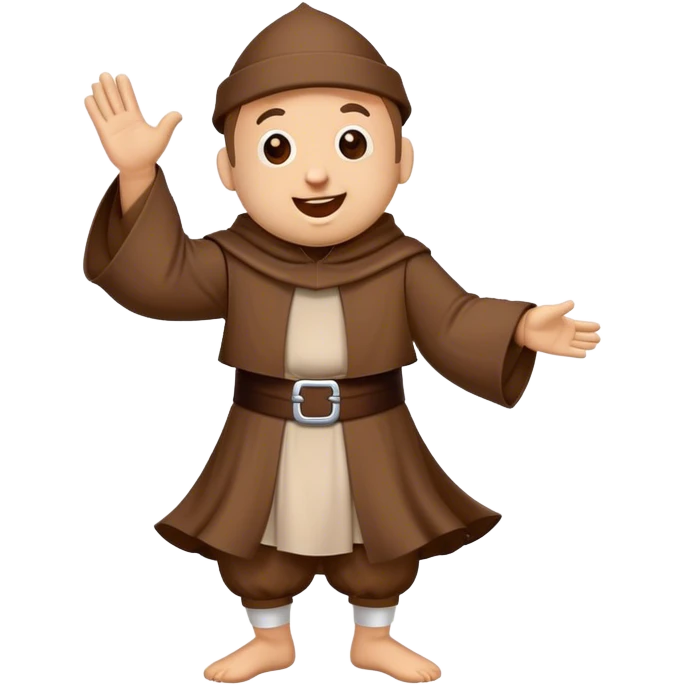 Dancing friar mascot  emoji