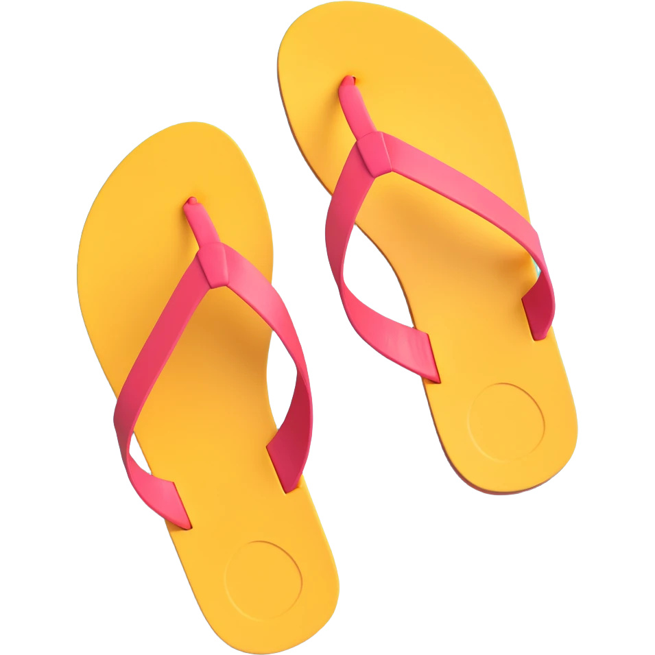 simple sandal sole, minimal detail, 3D iPhone emoji style, inspired by Jesus sandals, viewed from the bottom emoji