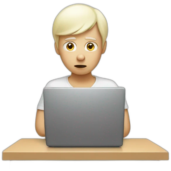 confused white human failing to use computer emoji