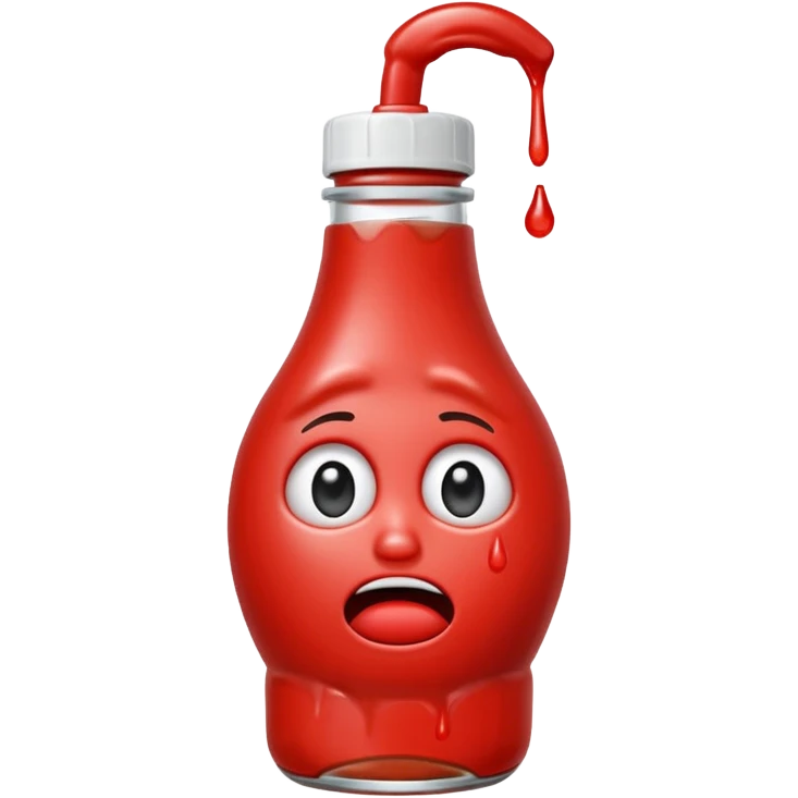 Ketchup bottle crying emoji