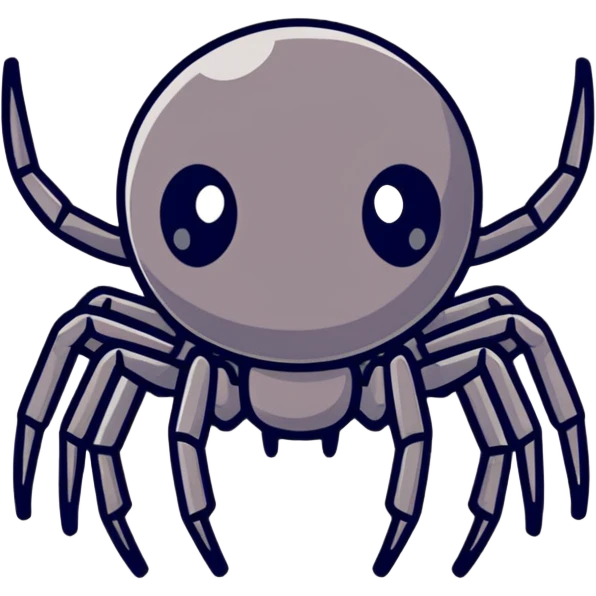cute 2D simple purple spider emoji