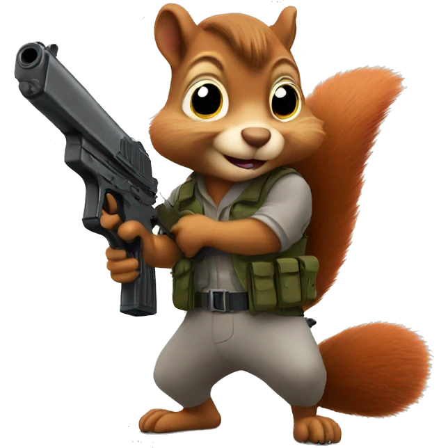squirrel with a gun emoji