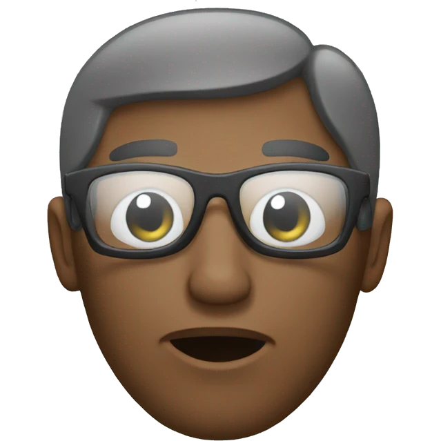 a blind man trying to read emoji