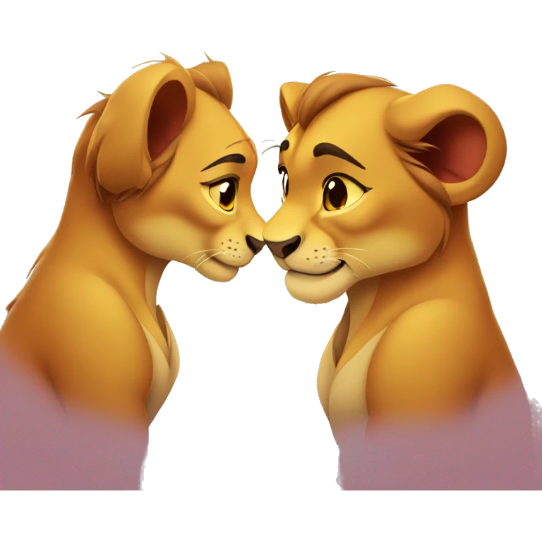 Simba and Nala in love  emoji