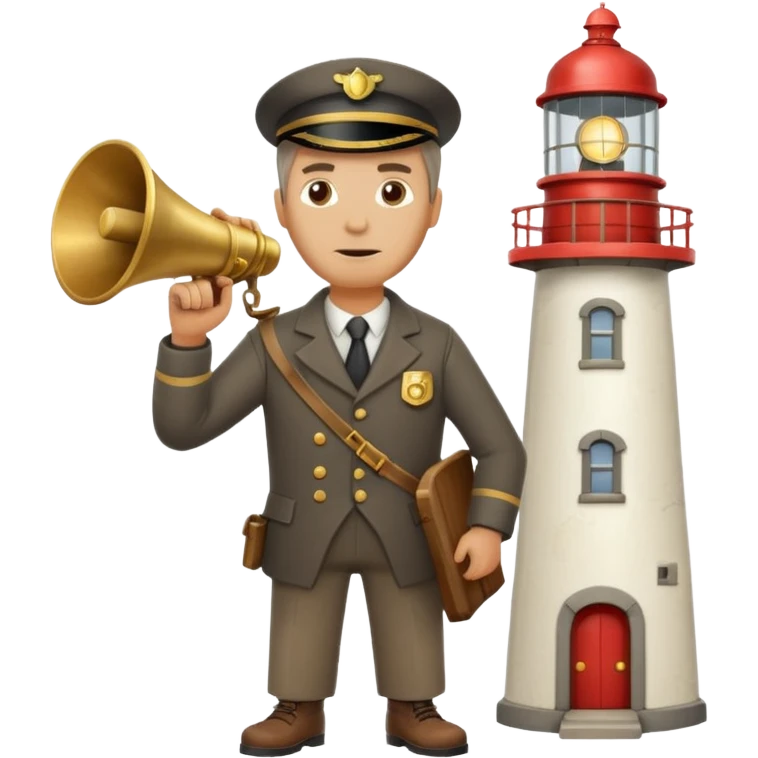 lighthouse Keeper at fog horn emoji