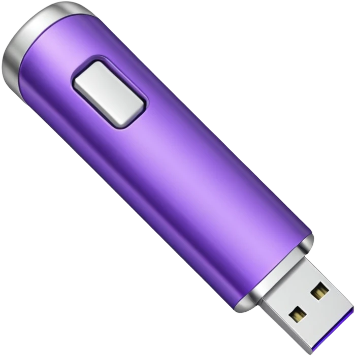 purple usb pen drive emoji